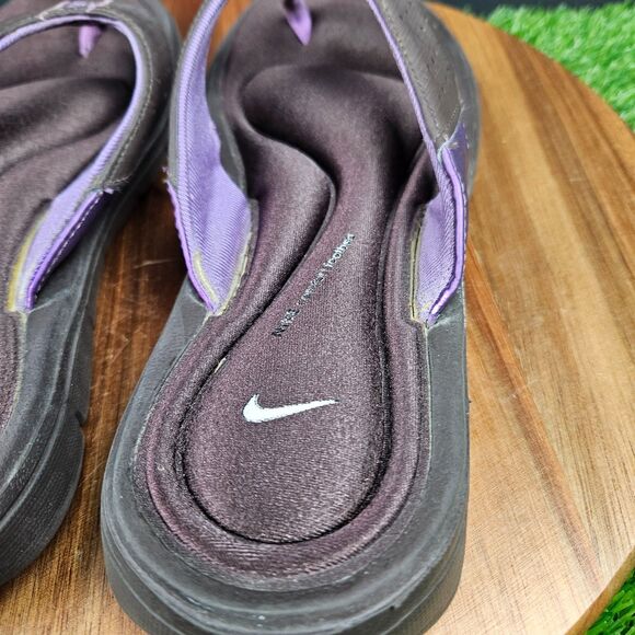 Nike Comfort Footbed Women's Size 8 Thong Sandals Flip Flops Brown Purple - Picture 9 of 13